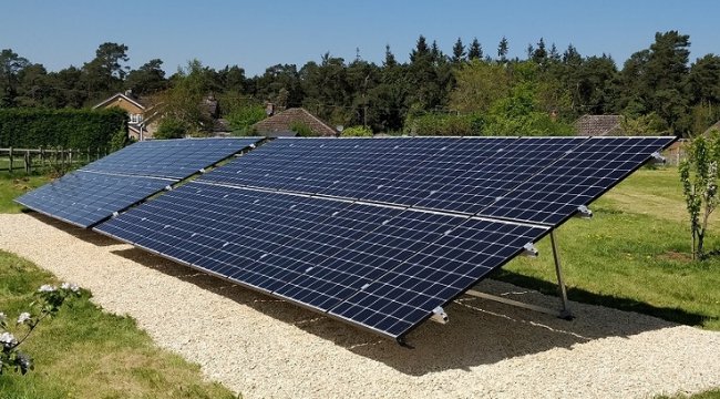 domestic ground mounted solar panels