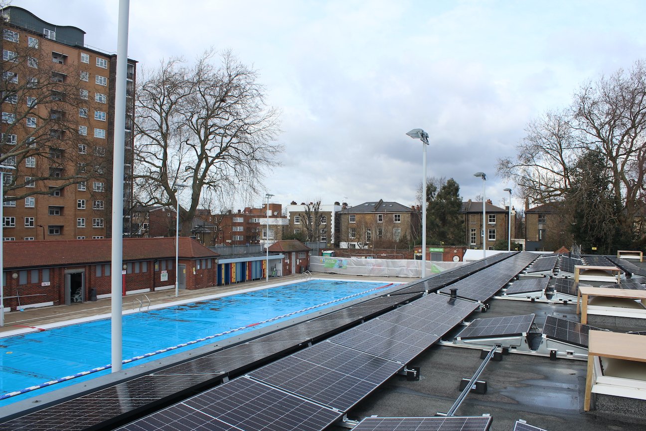 London Fields Lido solar