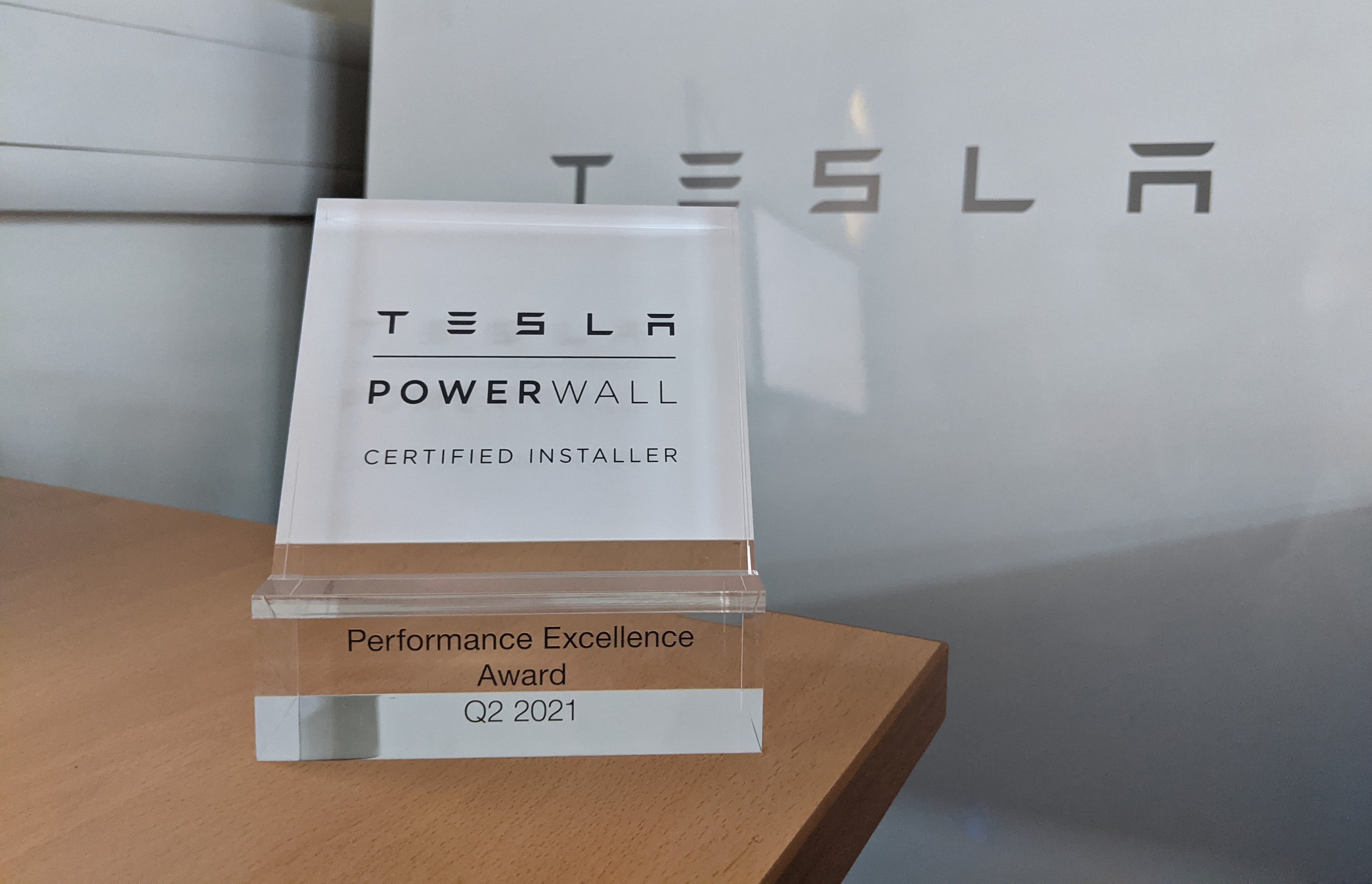 Tesla installer award